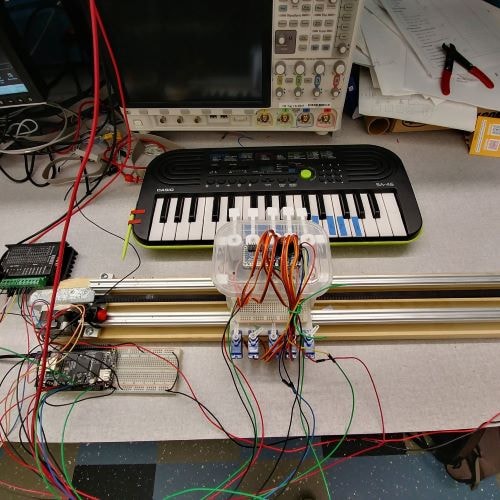 Robotic Hand Playing Piano